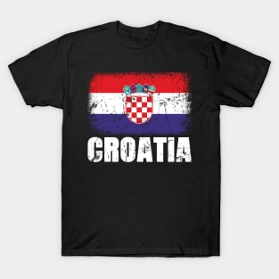 Croatia grunge distressed Flag T-Shirt